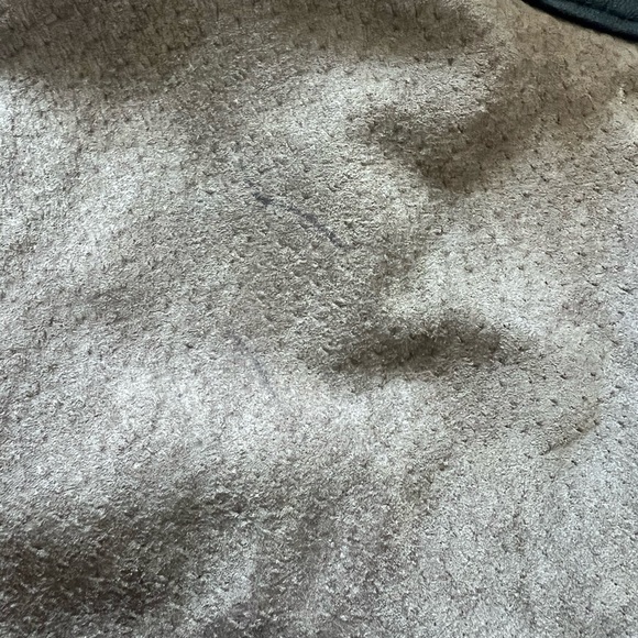 MANGO LEATHER BROWN Suede BLACK Colorblock WOMEN'S JACKET Zip up Bomber SIZE XS - Picture 15 of 15